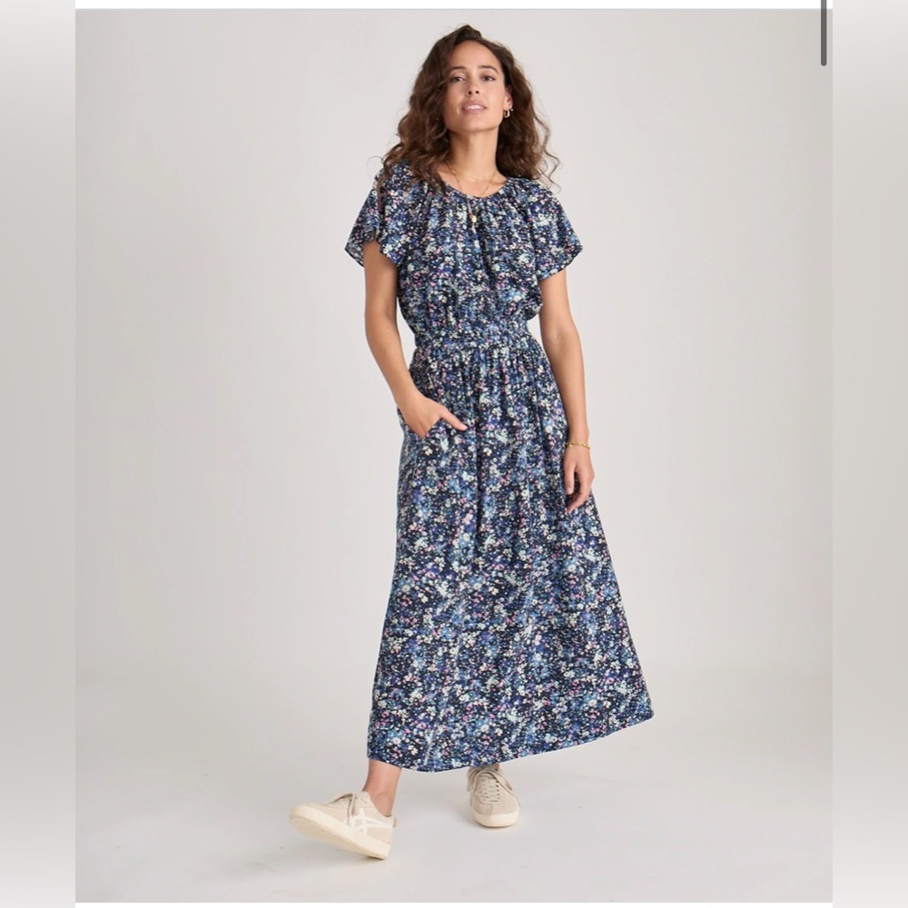 Marine Layer Charlotte maxi dress in blue floral size small